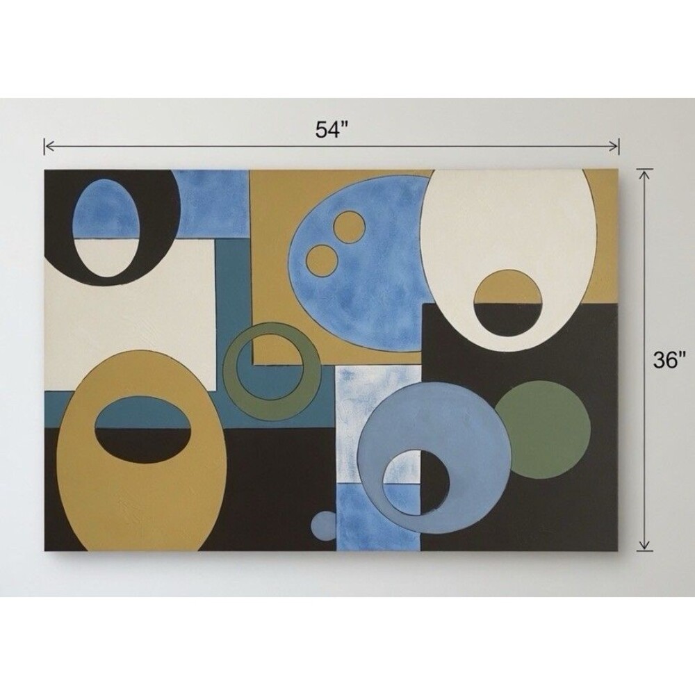 Z-Gallarie Large canvas painting modern abstract art 54”x36”